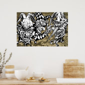 Übel, Beängstigende Clowns Poster (Küche)