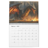 Übel Beängstigende Drachen Kalender (Feb 2027)
