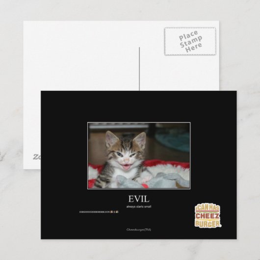 Übel Postkarte (Vorne/Hinten)