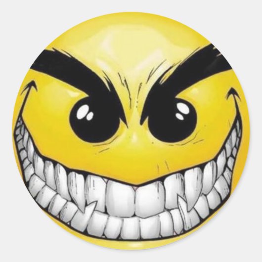 Übel Runder Aufkleber (Vorderseite)