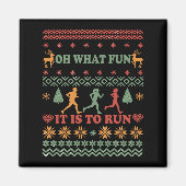 Übel Weihnachten Pullover Vintage Laufstrecke Magnet (Vorne)