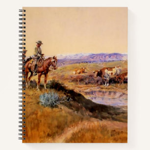 „Übel Zugerichtet“ Western Art von Charles M. Russ Notizblock
