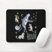 Übele mittelalterliche Katzen Mousepad (Mit Mouse)