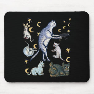 Übele mittelalterliche Katzen Mousepad