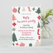 Übele Pullover-Party Einladung (Stehend Vorderseite)
