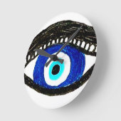 Übeles Auge Runde Wanduhr (Winkel)