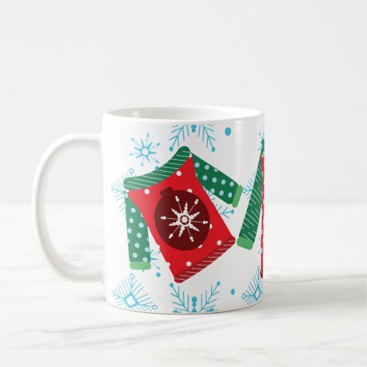 Übeles Sweater Snowflakes-Muster Kaffeetasse (Links)