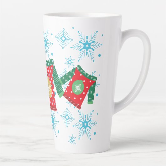 Übeles Sweater Snowflakes-Muster Milchtasse (Rechts)