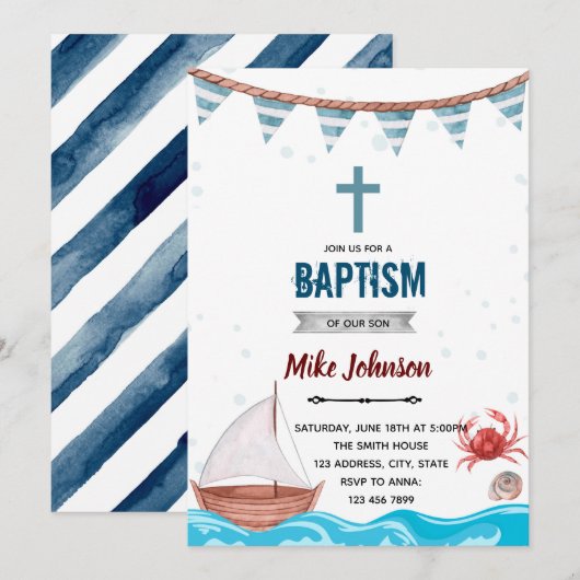 Übeltaufthema Einladung (Vorne/Hinten)