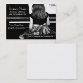 Üben des Klaviers im hübschen Kleid Visitenkarte (Vorne/Hinten)