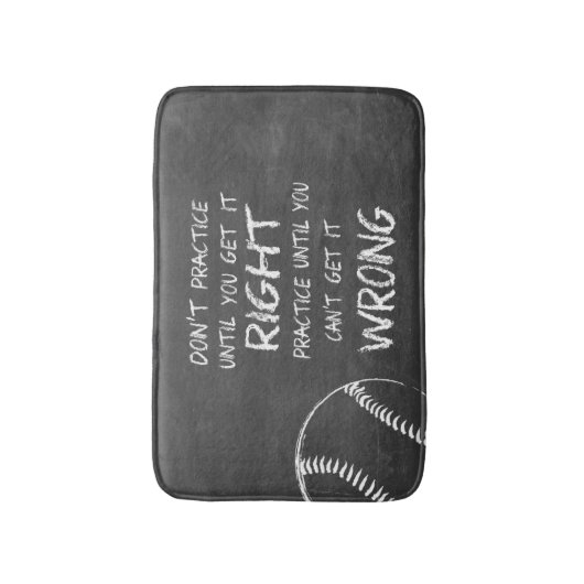 Üben Sie Baseball Motivierend Badematte (Vorderseite Vertikal)