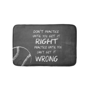 Üben Sie Baseball Motivierend Badematte