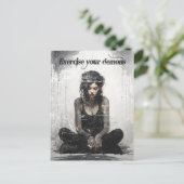 Üben Sie Ihre Dämonen Tätowiermädchen Postkarte (Stehend Vorderseite)