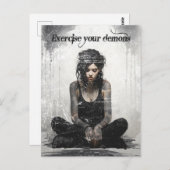 Üben Sie Ihre Dämonen Tätowiermädchen Postkarte (Vorne/Hinten)