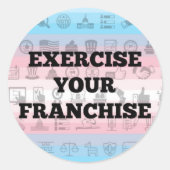 Üben Sie Ihre Franchise-Aufkleber TRANS PRIDE Runder Aufkleber (Vorderseite)