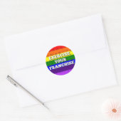 Üben Sie Ihre Franchise-Sticker RAINBOW PRIDE Runder Aufkleber (Umschlag)