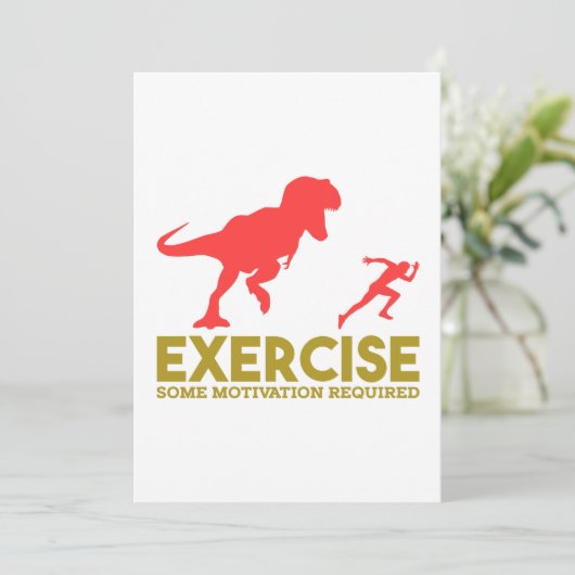 Üben Sie irgendeine erforderte Motivation aus Dankeskarte (Stehend Vorderseite)