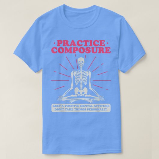 Üben Sie Komposition Yoga Skeleton  T-Shirt (Design vorne)