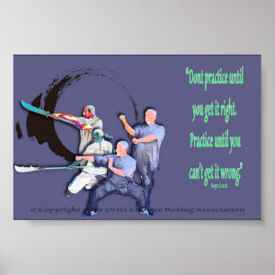 Üben Sie nicht, bis Sie es richtig machen Poster