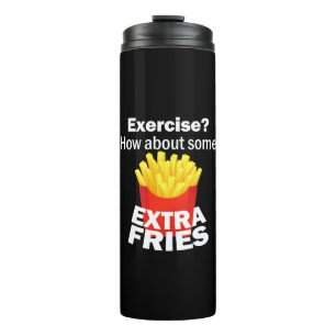Üben Sie sich aus wie mit einigen Pommes frites Thermosbecher