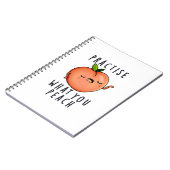 Üben Sie, was Sie Pfirsich lustig positive Früchte Notizblock (Linke Seite)