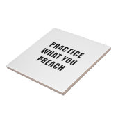 Üben Sie, was Sie predigen Fliese (Seite)