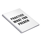 Üben Sie, was Sie predigen Notizblock (Rechte Seite)