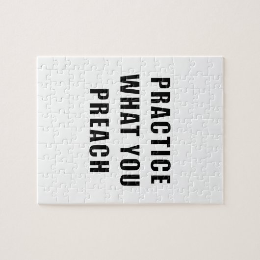 Üben Sie, was Sie predigen Puzzle (Horizontal)