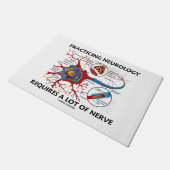 Übende Neurologie erfordert viel Nerv Fußmatte (Schrägansicht)