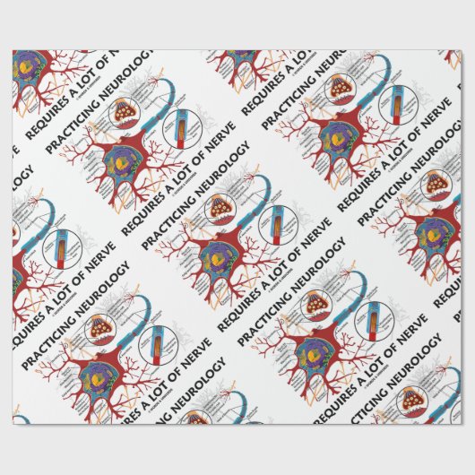 Übende Neurologie erfordert viel Nerv Geschenkpapier (Flach)