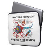 Übende Neurologie erfordert viel Nerv Laptopschutzhülle (Vorderseite Links)