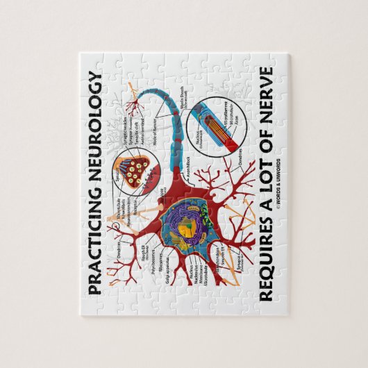 Übende Neurologie erfordert viel Nerv Puzzle (Vertikal)