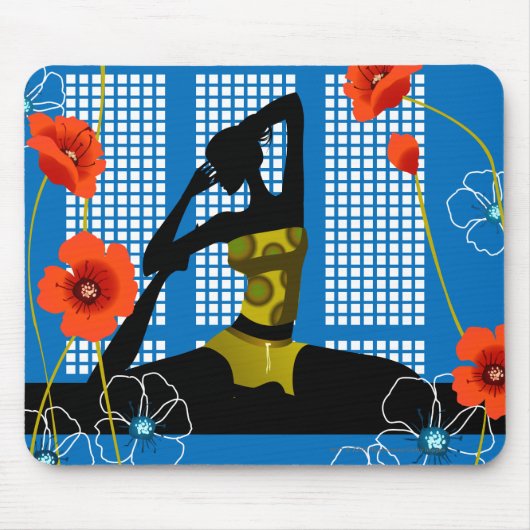 Übendes Yoga der Frau Mousepad (Vorne)