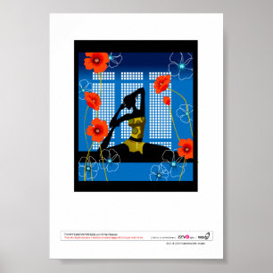Übendes Yoga der Frau Poster