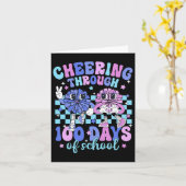 über 100 Tage der Schule Cheerleader SC Karte (Gelbe Blume)