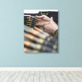 Über 3.000 Runden wurden von der M-240G abgefeuert Leinwanddruck (Insitu (Holzboden))