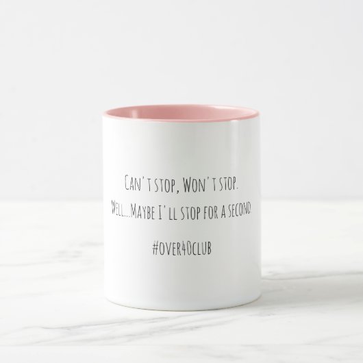 Über 40 Kaffee-Cup Tasse (Zentrum)