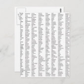 Über 600 positive Worte! Postkarte (Vorne/Hinten)