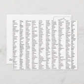 Über 600 positive Worte! Postkarte (Vorne/Hinten)