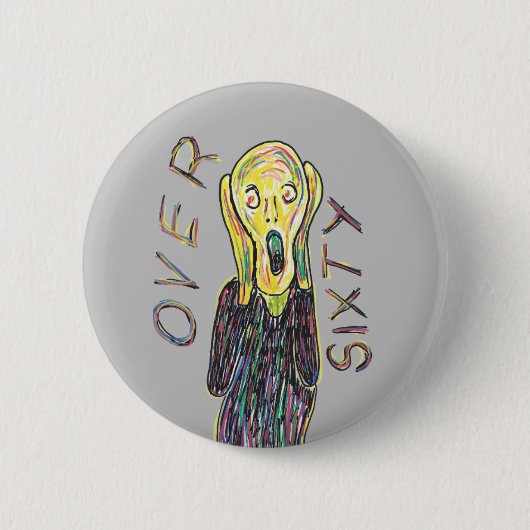 Über 60 Jahre alt Button Abzeichen 61. (Vorderseite)