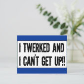 Über 75 hinwegtäuschen 'Ich habe gewerkelt und kan Postkarte (Stehend Vorderseite)