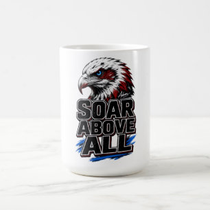 Über allem fliegen Adler Kraft Kunst Kaffeetasse