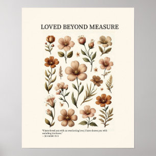 Über alles geliebt, florale christliche Wandkunst  Poster