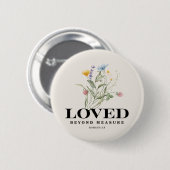Über alles geliebt – Römer 5:8 Christliche Bibel Button (Vorne & Hinten)