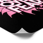 Über Angst Brustkrebs Bewusstsein Christlich rosa Poster (Ecke)