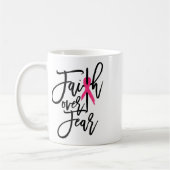 Über Angst Krebskrebs Bewusstsein Christlich Kaffeetasse (Links)
