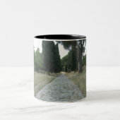 Über Appia Appian Weise römische Fahrbahn Zweifarbige Tasse (Mittel)