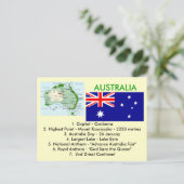 Über Australien Postkarte (Stehend Vorderseite)