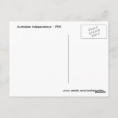 Über Australien Postkarte (Rückseite)