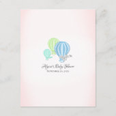 Über Babyprognosen Baby Shower Game Enclosure Begleitkarte (Rückseite)